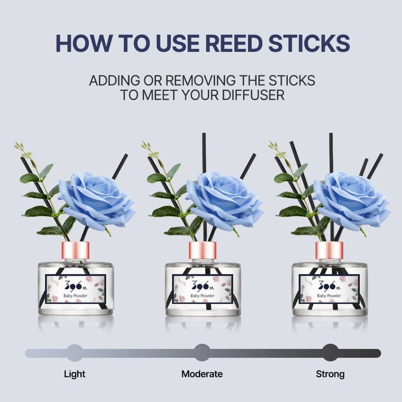 396 st. Rose Flower Reed Diffuser, Red Rose, 200ml(6.7oz) / Reed Diffuser Sets, Home Fragrance, Scented Oils, Home & Bathroom DÃ©cor - Image 4